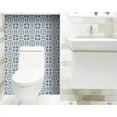thumbnail image 3 of 4" X 4" Tulipa Blue and White Peel and Stick Removable Tiles, 3 of 9
