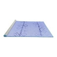 thumbnail image 2 of Ahgly Company Machine Washable Indoor Rectangle Solid Blue Modern Area Rugs, 8' x 10', 2 of 4