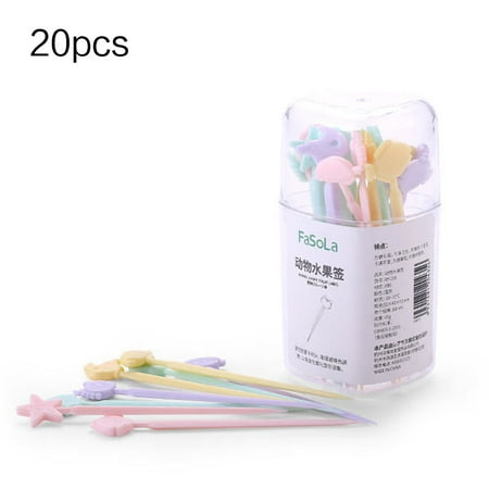 

20Pcs/Set Japanese Style Sweet Candy Color Mini Fruit Picks Child Kids Cute Cart