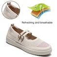 thumbnail image 3 of CHICVOMEY Sneakers for Women Slip on Casual Walking Shoes Breathable Lightweight for Work&daily Adjustable Strap Mesh Mary Jane Flats, 3 of 7