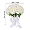 thumbnail image 3 of JGJJUGN Bridal Bouquet Artificial Flowers Wedding Roses Handcrafted with Ribbon and Diamonds for Weddings Parties Events Photography, 3 of 9
