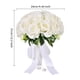 thumbnail image 3 of Ramo de Novia Blanco con Diamantes, Cinta de Rosas, Cinta de Boda, 3 of 7