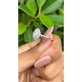 thumbnail image 4 of solitaire jewels 1.5CT Oval Moissanite Double Halo Engagement Ring For Women, 18K White Gold, 4 of 6