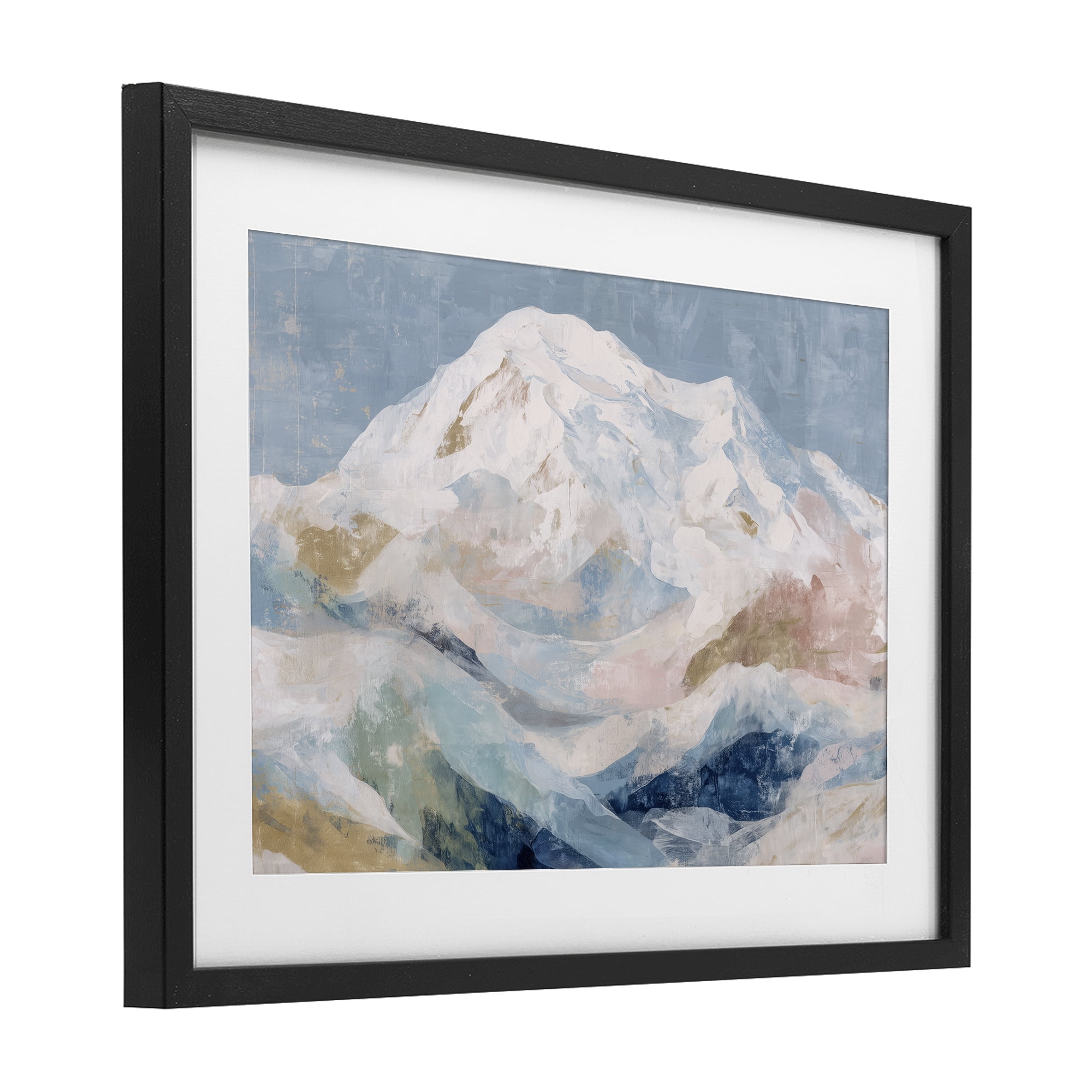 Stupell Industries Icy Mountain Range at Dusk Black Framed Print Under Glass, design by Chromatic Storm Studio
