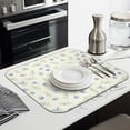thumbnail image 3 of Pioneer Flower Floral Print Pattern Kitchen Dish Drying Mat 1 Pack, Ultra Absorbent Microfiber Drainer Mat, 16"x18", 3 of 6