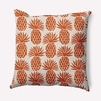 Simply Daisy 16" x 16" Pineapple Stripes Indoor/Outdoor Polyester Throw Pillow, Sienna