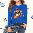 thumbnail image 2 of Royal Blue Boy Girl Children Boy Girl Crewneck T Shirts Elegant Holiday Thanksgiving Casual Tee Tops for Kid Long Sleeve Graphic Cute T Shirt Thermal Fall Winter Tee Shirt 2025 4 Years, 2 of 5