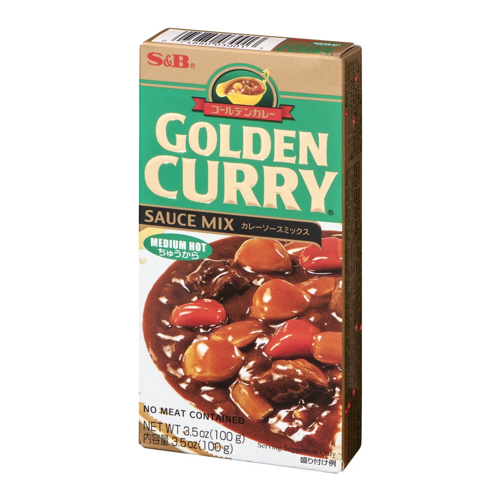S&B Golden Curry Sauce Mix, Japanese Roux, Medium Hot, Asian