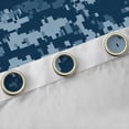 thumbnail image 4 of Feelyou Teens Camo Camouflage Black Out Curtains, Blue Abstract Square Curtains Pack of 2 (42x63 Each), Vintage Fashion Style Bedroom Curtains, Black Out Curtains Decor, 4 of 6