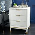 thumbnail image 2 of SAFAVIEH Baskin Contemporary White Rectangle Wood Storage End Table (18 in. W x 15 in. D x 24 in. H), 2 of 14