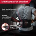 thumbnail image 5 of MUELLER Sports Medicine Adjustable Lumbar Back Brace with Removable Pad, Back Pain Relief Support for Men and Women, Ideal for Upper and Lower Back Pain, Sciatica, Scoliosis, Black, 5 of 8