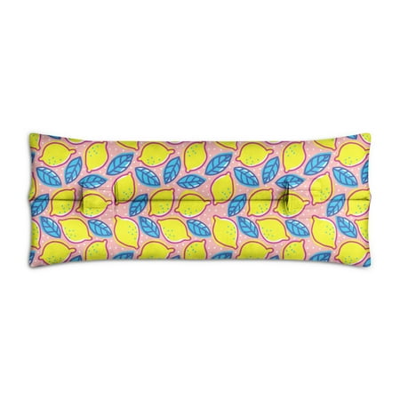 Citrus Fresh Seatbelt Pillow Lemon & Floral Watercolor Print, Shock-Absorbing Chemo Port Protection