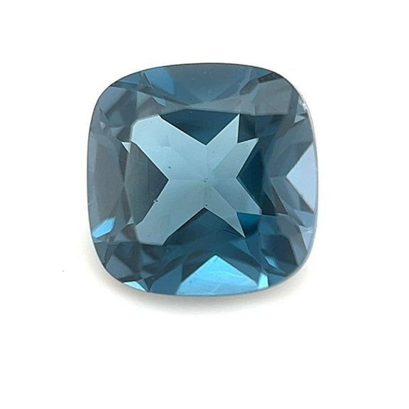 Certified Natural 1.75 Carat London Blue Topaz Cushion Shape Mixed Cut 7x7 mm Loose Gemstone December Birthstone