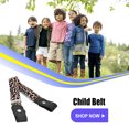 thumbnail image 3 of Sonducket Cinturón sin hebilla Suministros de armario para niños Niñas a cuadros morados y negros Cinturones estampado de leopardo Sonducket AP008680-05, 3 of 5