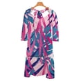thumbnail image 2 of Robe Évasée à Encolure Carrée Élégante Mode Féminine Imprimée Plantes Se Transforme en Terre Verte Hipster Amour, 2 of 5