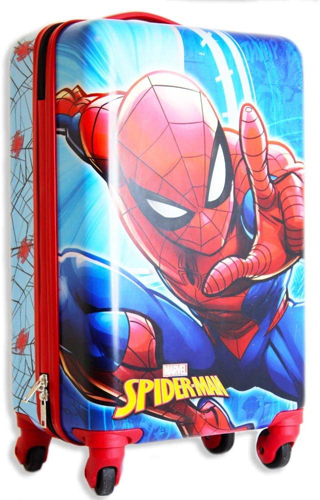 for Kids Trolley Luggage Tween Carry-On Suitcase Rolling Spiderman Travel Kids Spinner 20 Hard-Sided Inches