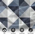 thumbnail image 3 of Flymme Queen Sheet Set Blue,4 Piece Soft Microfiber Bed Sheets with Flat Sheet,Abstract Geometric Bedding for Man Women Bedroom Decor, 3 of 8
