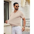 thumbnail image 6 of COOFANDY Men' Polo Shirts Short Sleeve Textured Knit Polo Shirt Ribbed Casual Golf Shirts, 6 of 7