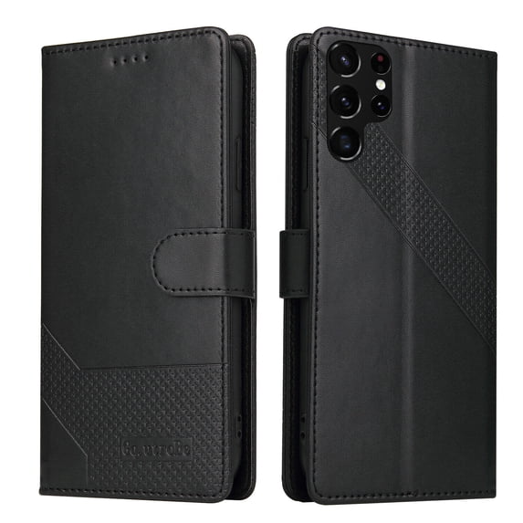 For Samsung Galaxy S22/S22+/S22 Ultra Cover,Shockproof Luxury Magnetic Leather Wallet Case,Card Holder Stand Case Cover