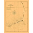 thumbnail image 2 of Bache 15x18 Black Ornate Wood Framed with Double Matting Museum Art Print Titled - North Carolina Coast - Bache 1861, 2 of 4