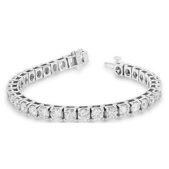 CASALE JEWELERS 1.00-10.00ct - 14k White or Yellow Gold Natural Diamond Tennis Bracelet for Women