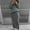 Grey, variant on Uinagy Women's Autumn and Winter Chunky Knitted Sweater Skirt Suit