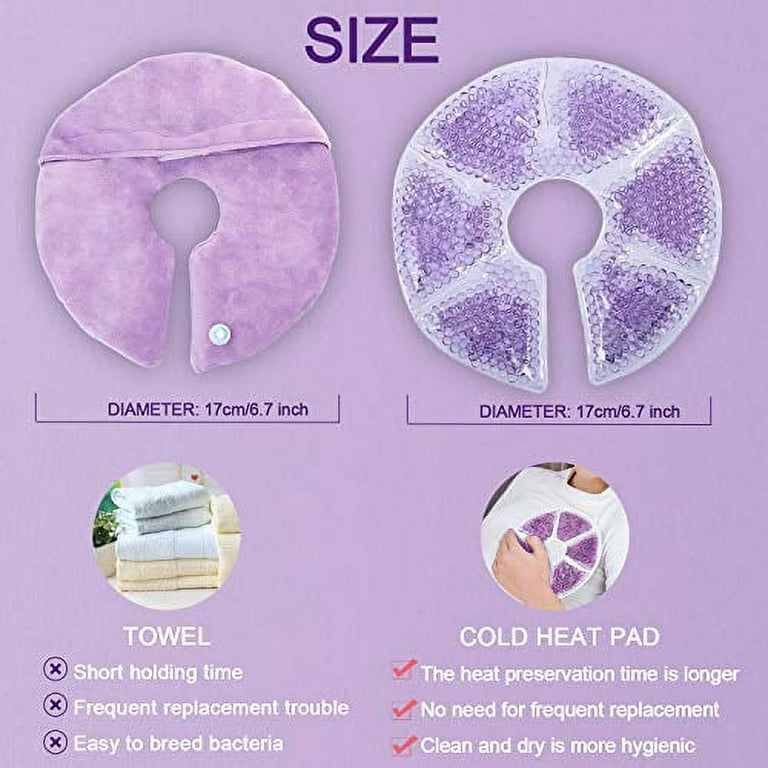 Gbrand QETRABONE Breast Therapy Pads, Hot Cold Breastfeeding Gel Pads, Breastfeeding Essentials and Postpartum Recovery, Nursing Pain Relief for