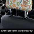 thumbnail image 4 of Kdxio Simple Drawing Pattern Print 2 Piece Car Head Rest Covers Set Auto Front/Rear Seats Headrest Cover Universal Fit Most Cars,Sedan, SUV, 4 of 9