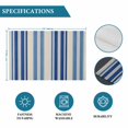 thumbnail image 6 of Blue Striped Placemats Set of 8, Farmhouse Modern Stripes Placemats for Dining Table, Place Mats for Kitchen Tabletop, Waterproof Wipeable Dining Table Mats Set, 6 of 9