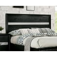 thumbnail image 2 of Contemporary Black Color Eastern King Size Bed Black Color 1pc Bed Bedroom Furniture Panel HB, 2 of 5