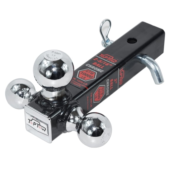 Soporte de triple bola para enganche de remolque TOPTOW, se adapta a un receptor de 2 pulgadas