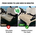 thumbnail image 4 of Golf Cart Seat Covers for 2 Seater, Beige Floral Soft Microfiber Cart Seat Towel Blanket, Vintage Spring Botanical Flowers Absorbent Breathable Non Slip Bench Seats Protector for Golf Course 51"x31", 4 of 9