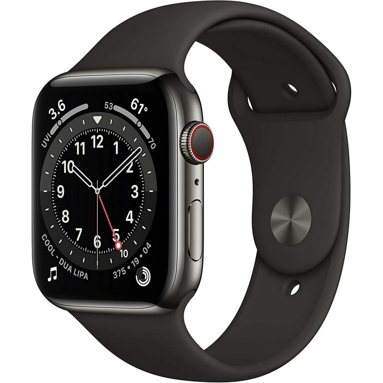 Apple Watch 6　44mm ブラック ステンレス Free Shipping! Restored Apple Watch Gen 6 Series 6 Cell 44mm