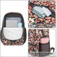 thumbnail image 4 of Pioneer Flower Floral Print Pattern 17" School Backpacks for Teens,Waterproof Oxford Fabric,S-Shape Padded Straps for School,Travel,Hiking,Camping, 4 of 5