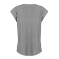 thumbnail image 4 of Qwertyu Tank Top for Women Solid Color V Neck Sleeveless Causal Sexy Shirts Hawaiian Beach Holiday Sports Workout Running Tees Summer Basic Tops Gray XL, 4 of 6