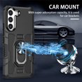 thumbnail image 6 of Dteck for Samsung Galaxy A03s Phone Case, 360° Rotate Ring Holder Stand Magnetic Car Mount Heavy Duty Rugged Armor Shockproof Drop Protection Phone Cover Case for Samsung A03s 6.5 inch 2021, Black, 6 of 10