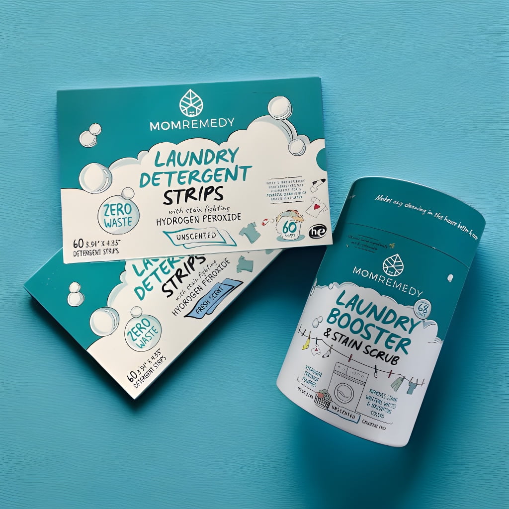 MomRemedy Zero Waste Laundry Detergent Sheets, Unscented, 60 Count