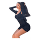 thumbnail image 2 of Vestido Corte De Lechuga Con Sueter Conjunto Color Negro Talla Unitalla Marca Emil SaEs, 2 of 4