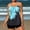 Black#1, variant on Qingpeng Plus Size Womens Two Piece Tankini Swimsuit Set Bathing Halter,Printed Top and High Waisted Boyshorts Bathing Suit