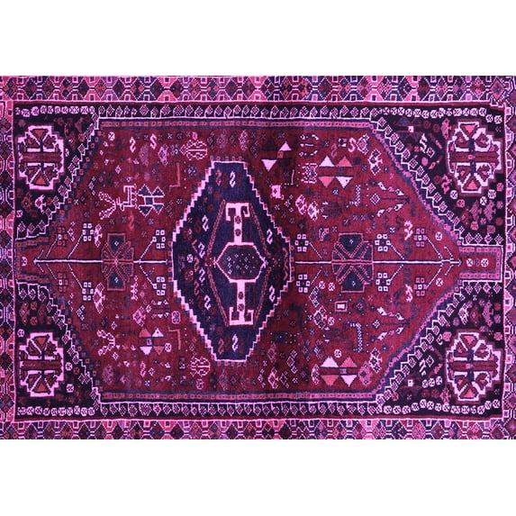 Ahgly Company Indoor Rectangle Persian Purple Traditional Area Rugs, 8' x 10'