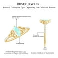 thumbnail image 6 of Rosec Jewels Ethiopian Opal Celtic Knot Solitaire Promise Ring | AAA Quality, 14K Yellow Gold, US 7.50, 6 of 10