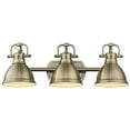thumbnail image 3 of Beaumont Lane 3 Light Steel Vanity Light in Aged Brass, 3 of 4