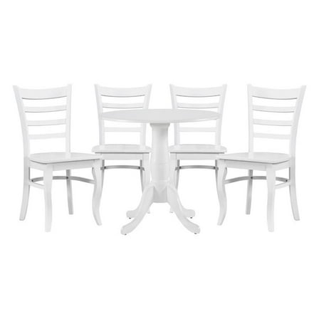 Lexicon Bonnie 5-Piece Wood Dining set (1 table   4 Side chairs) in White finish