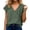 Womens tops Green, variant on Summer Solid Loose V Neck Cotton Linen Women's Top Shirt Blouse Casual Soft Breathable Flowy Black L