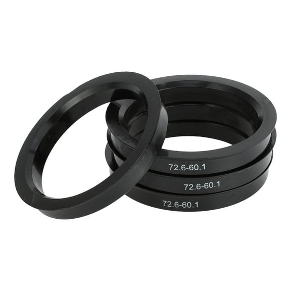 Unique Bargains Hub Centric Rings, 60.1mm ID 72.6mm OD Car Wheel Hubrings ABS Plastic Black, 4pcs