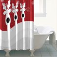 thumbnail image 4 of Red Christmas Reindeer Pattern Shower Curtain 84"x72" ,Bathroom Decorative Shower Curtains Set with 12 Hooks,Modern Waterproof Washable Shower Curtain, 4 of 6