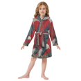 thumbnail image 2 of DIXRUYEE Bathrobes Belt Hooded Clash Of Feathers and Fire Creative Pattern, 2 of 8
