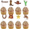 thumbnail image 2 of Adornos para cupcakes Amosfun 72 piezas temática de vaqueros decoraciones para fiestas, 2 of 2