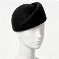 thumbnail image 6 of Hsqqdc Women Vintage Wool Pillbox Fascinator Hat Formal Church Wedding Tea Party Stewardess Cap, 6 of 7