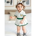 thumbnail image 6 of BemeyourBBs Baby Girl Golf Romper Dress Half Button Collared Short Sleeve Bodysuit, 6 of 9